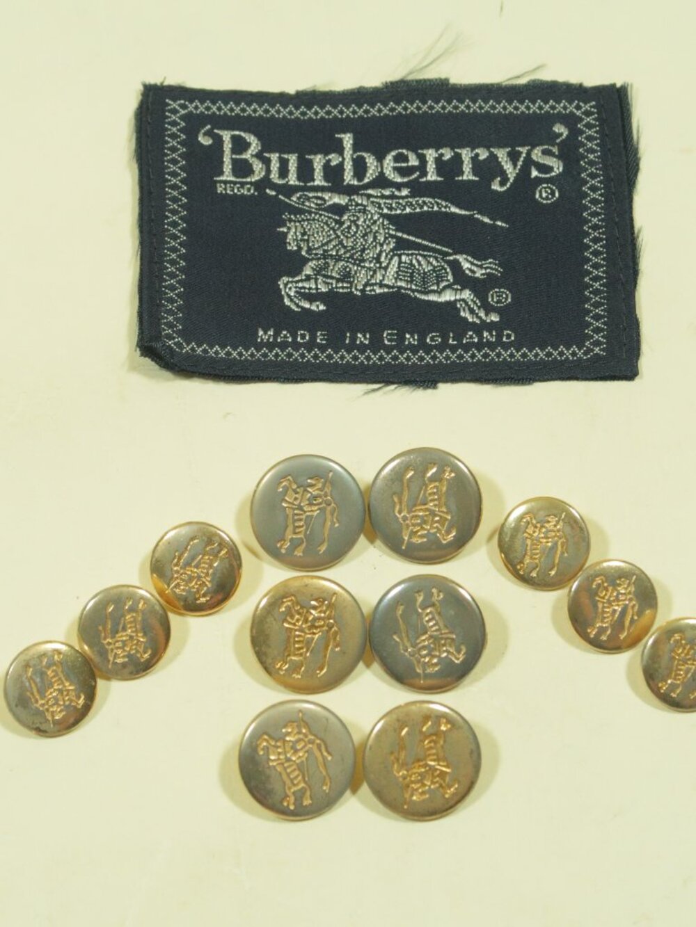 VTG Burberry London Prorsum Knight Sport Coat Blazer Buttons Silver Gold Tone